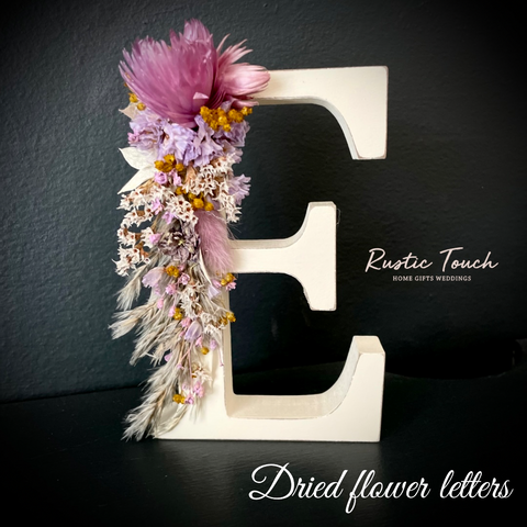 Dried Flower Letters