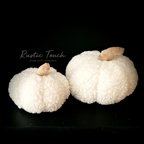 Set of 2 Sherpa pumpkins