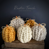 Knitted pumpkin sets collection.