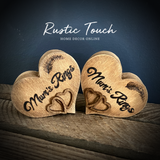 Personalised rustic keepsake ring box