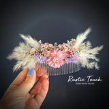 Dried Flower Hair comb